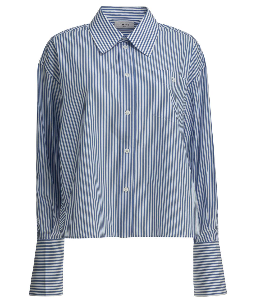 CELINE Голубая хлопковая рубашка, фото 1