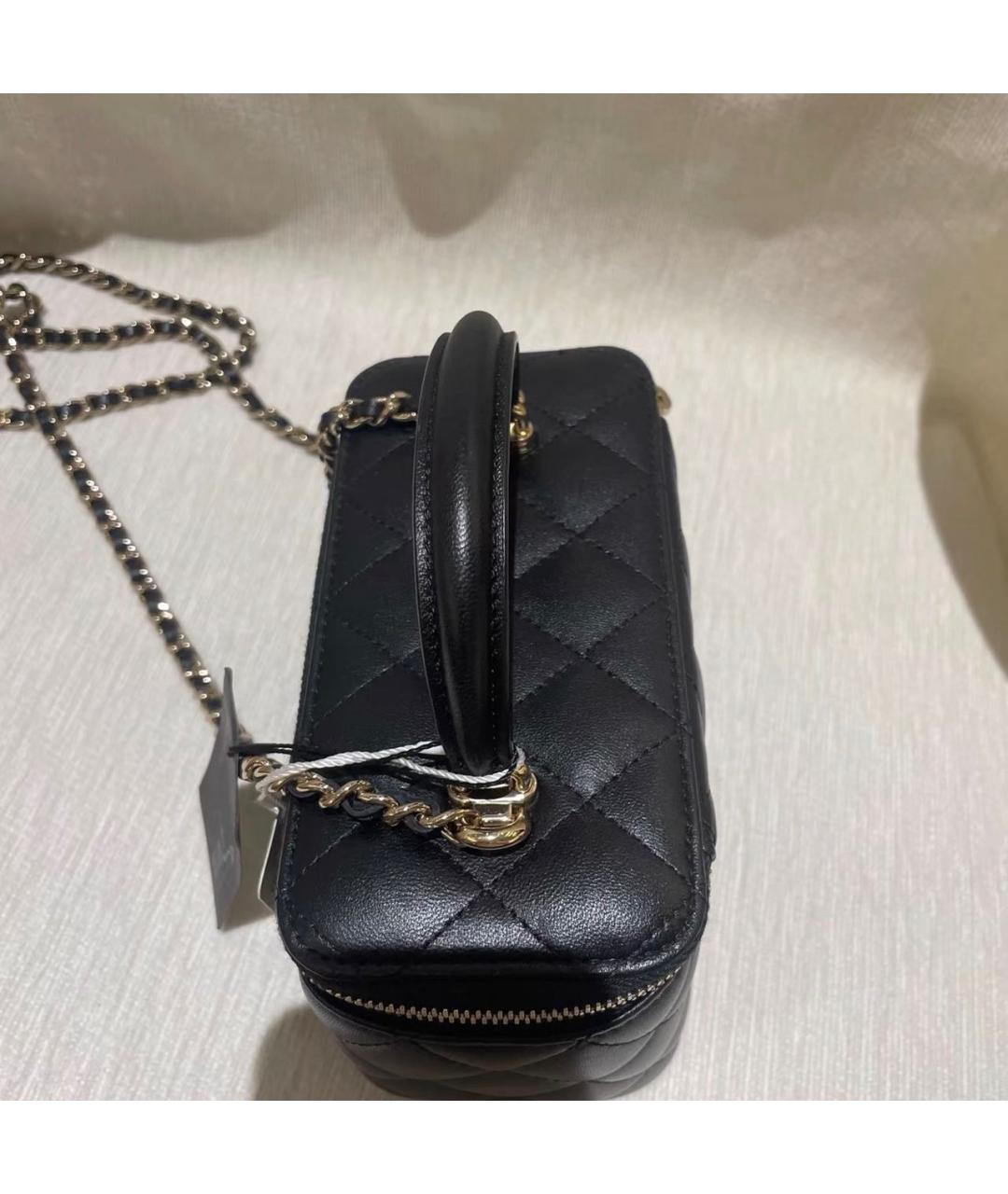 CHANEL Черная кожаная сумка через плечо, фото 3