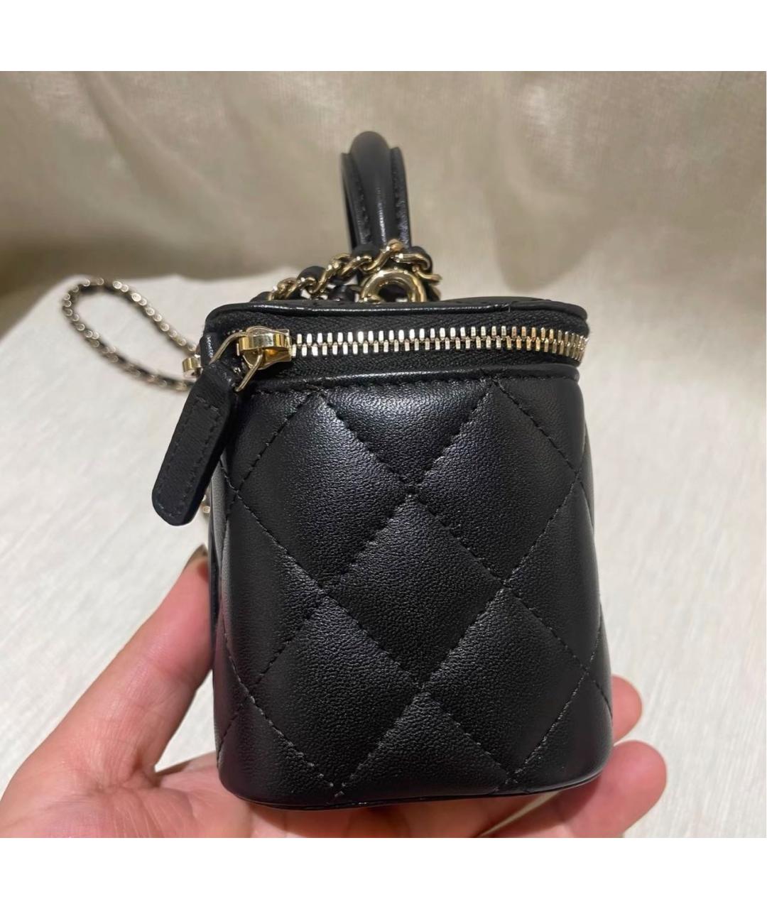 CHANEL Черная кожаная сумка через плечо, фото 6