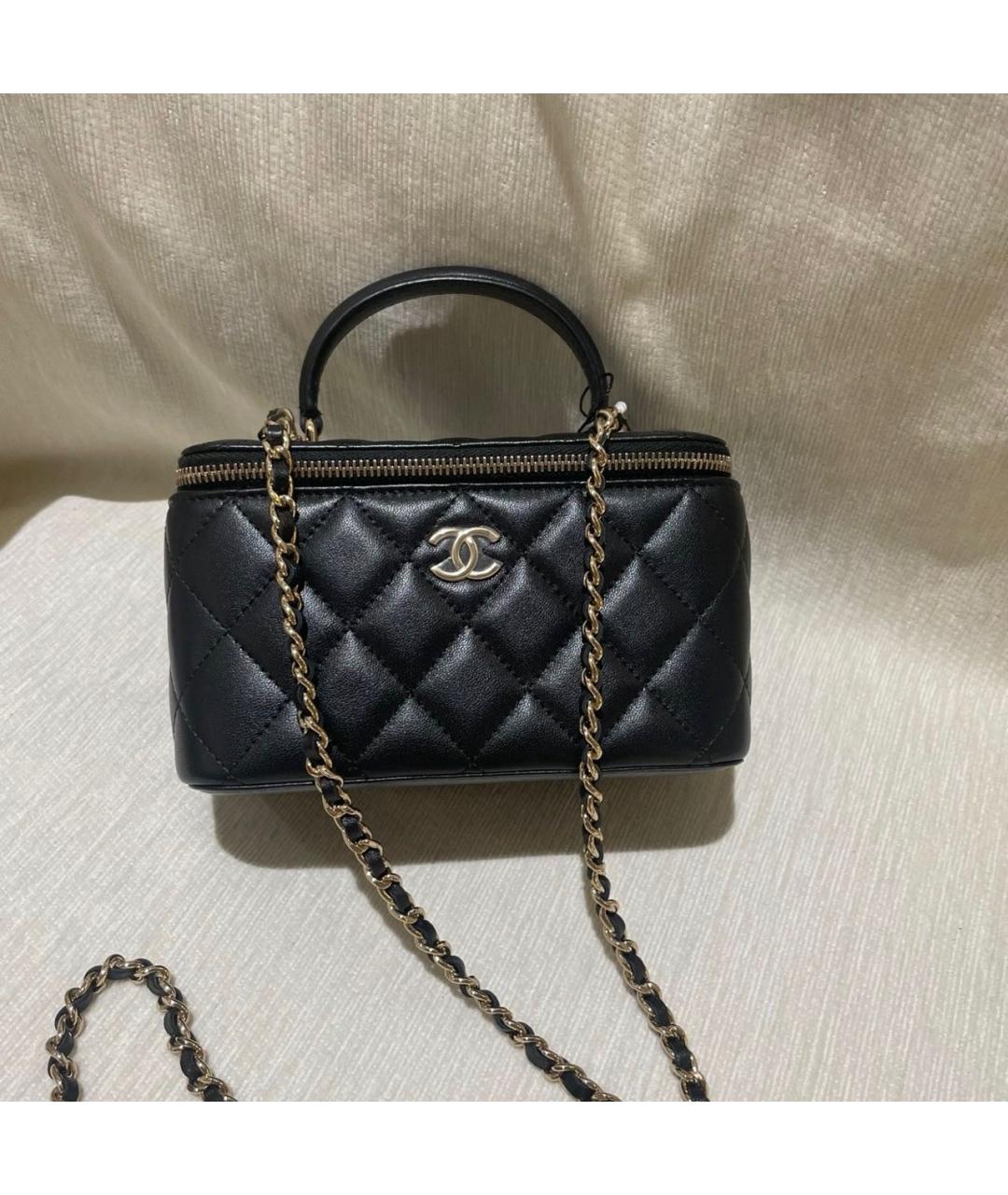 CHANEL Черная кожаная сумка через плечо, фото 7
