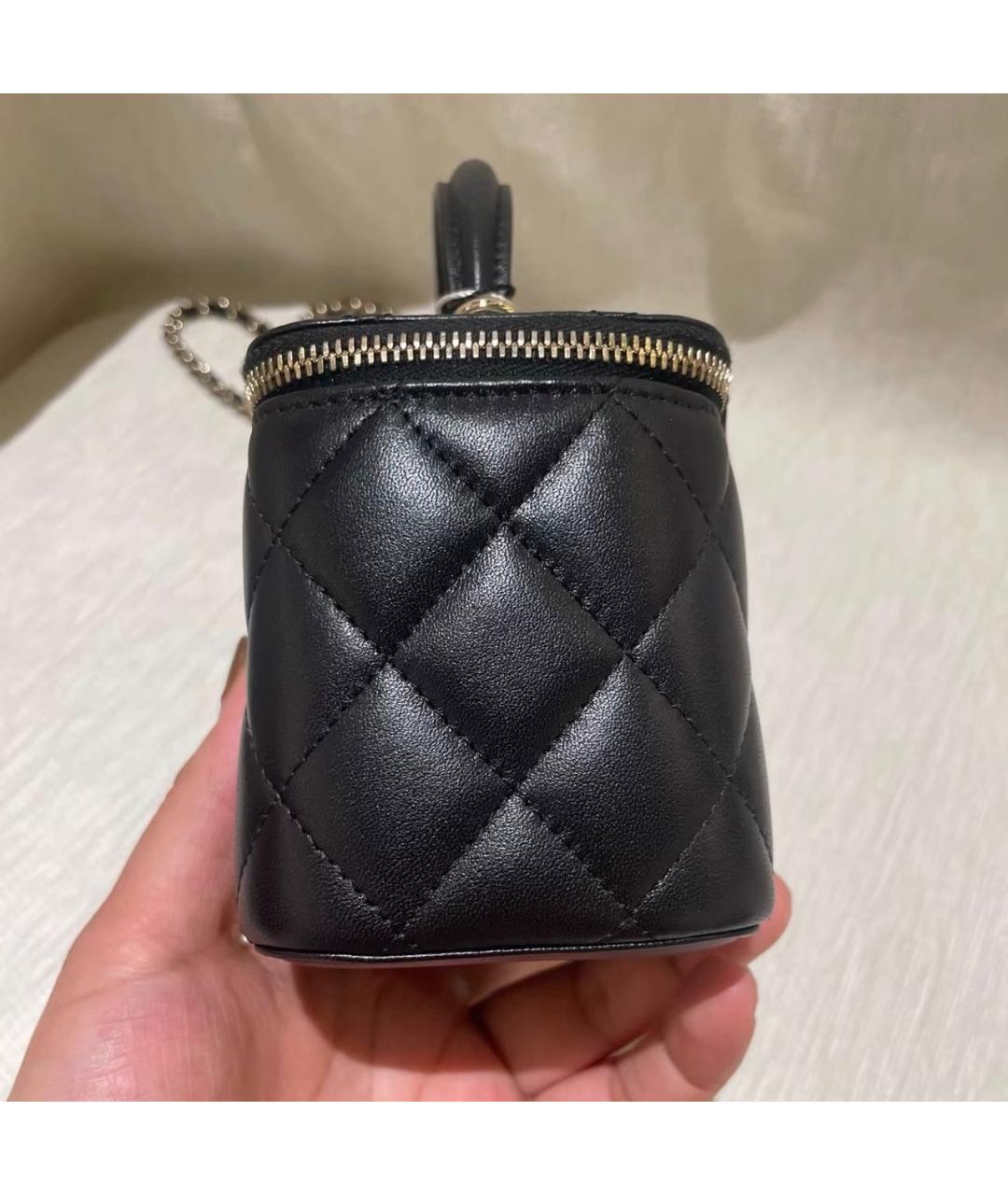 CHANEL Черная кожаная сумка через плечо, фото 4