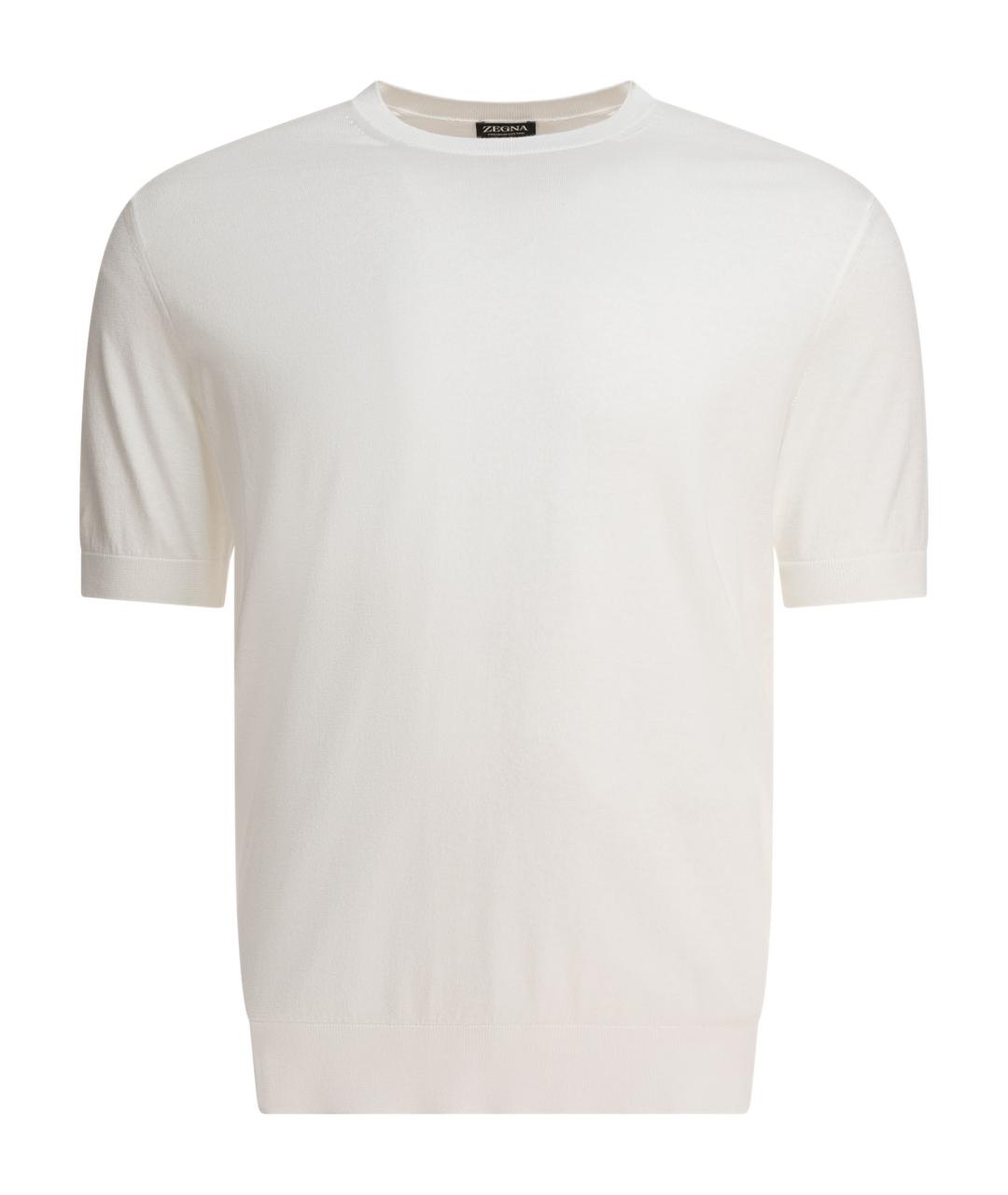 ZEGNA Белая хлопковая футболка, фото 1