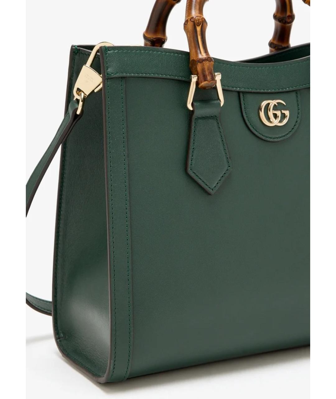 GUCCI Зеленая кожаная сумка через плечо, фото 2