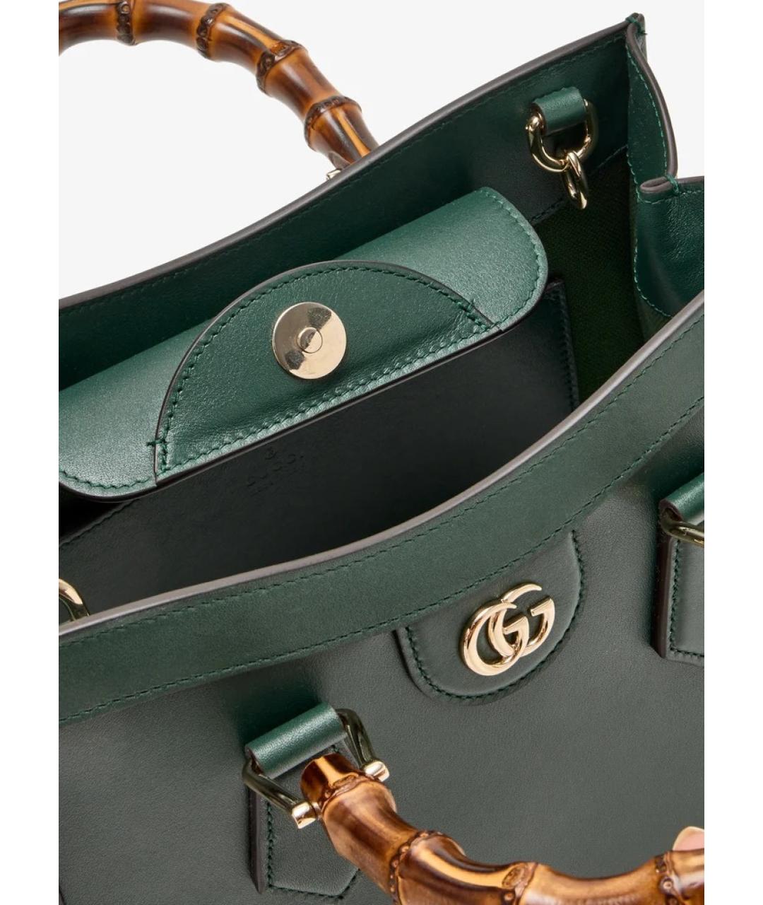 GUCCI Зеленая кожаная сумка через плечо, фото 3