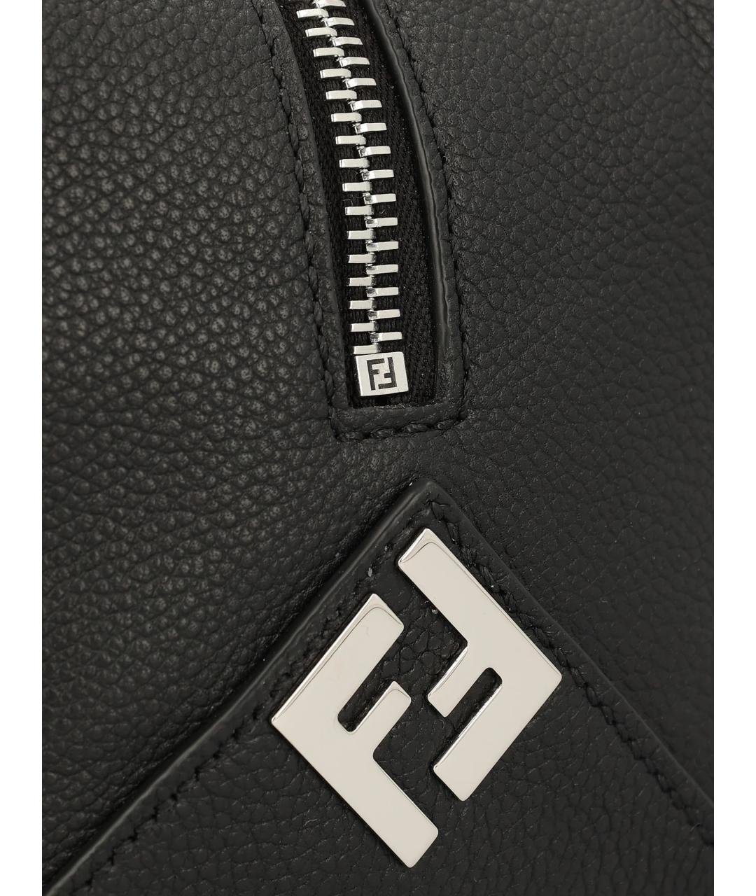 FENDI Черная кожаная косметичка, фото 4
