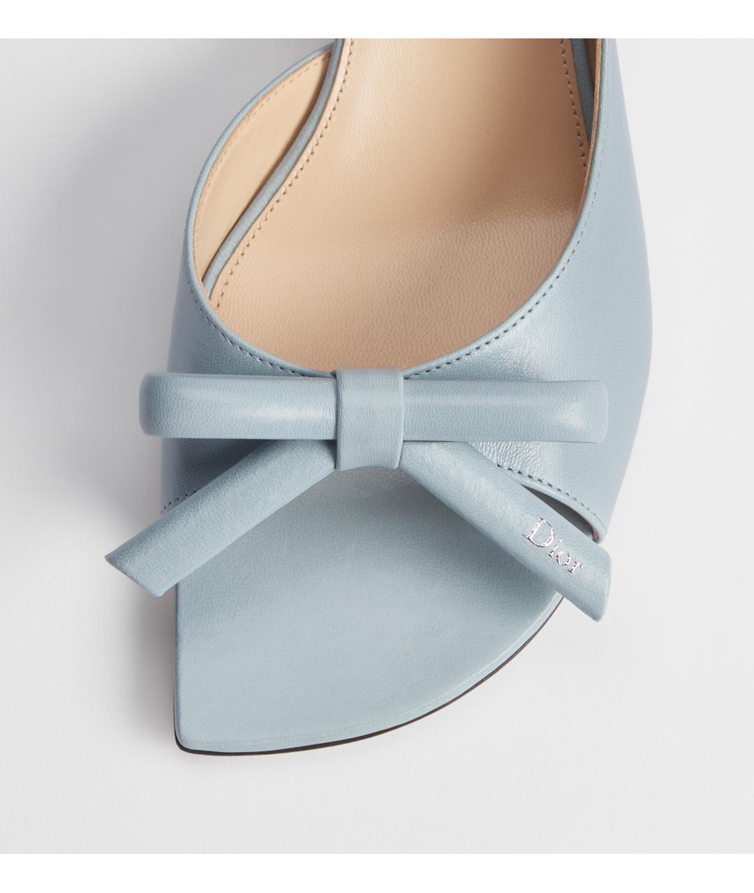 CHRISTIAN DIOR Голубые кожаные туфли, фото 5