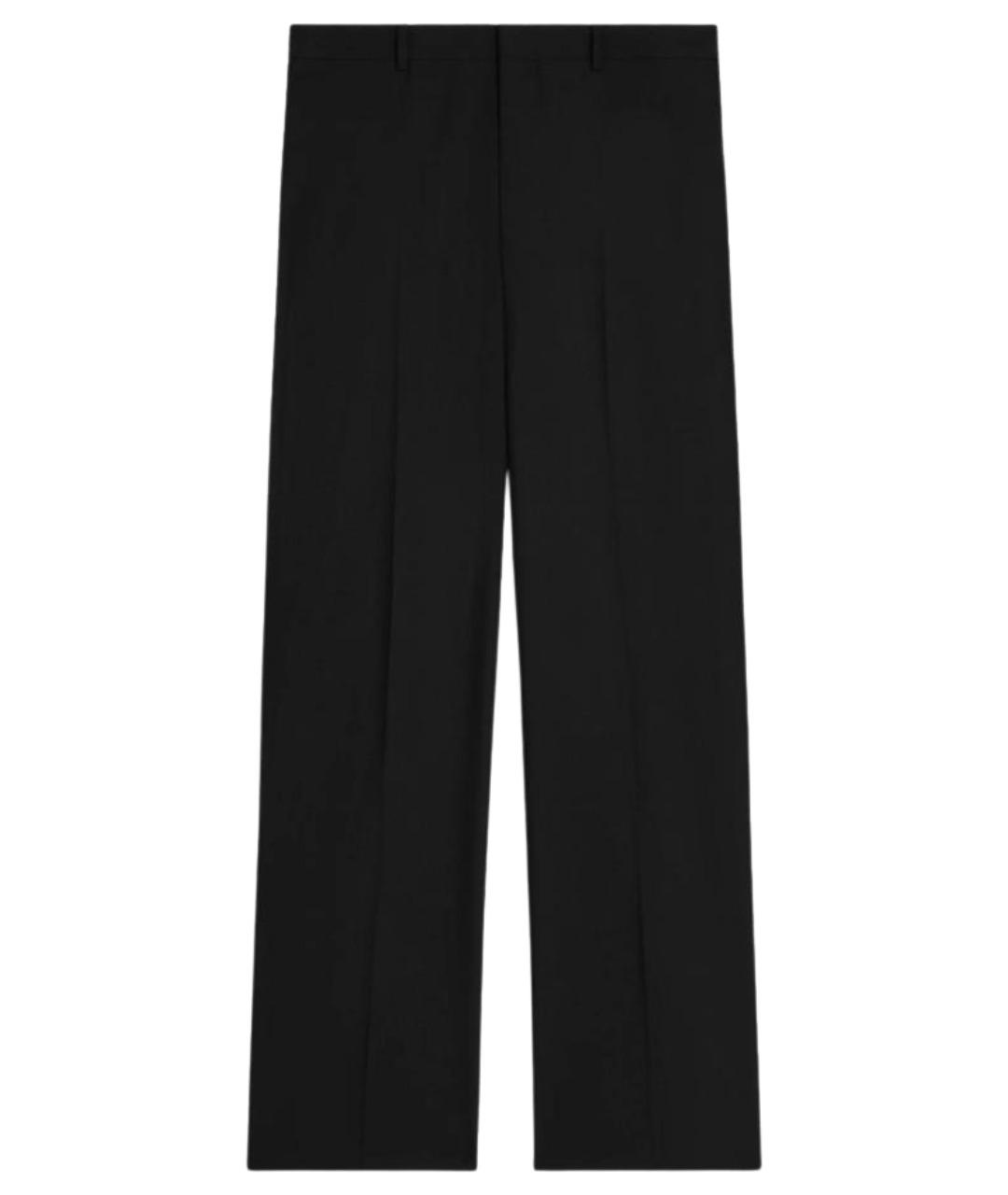 CELINE Черные шерстяные повседневные брюки, фото 1