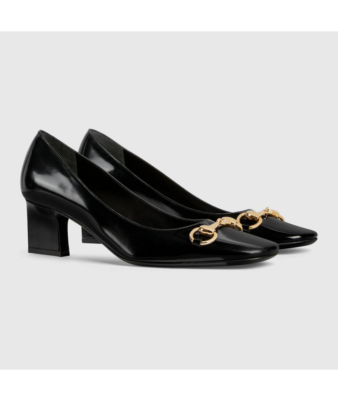 GUCCI Черные кожаные туфли, фото 2