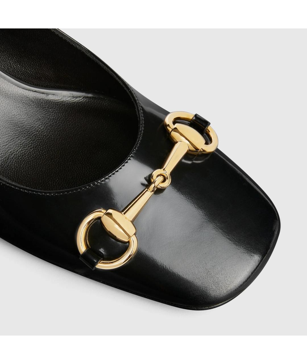 GUCCI Черные кожаные туфли, фото 4