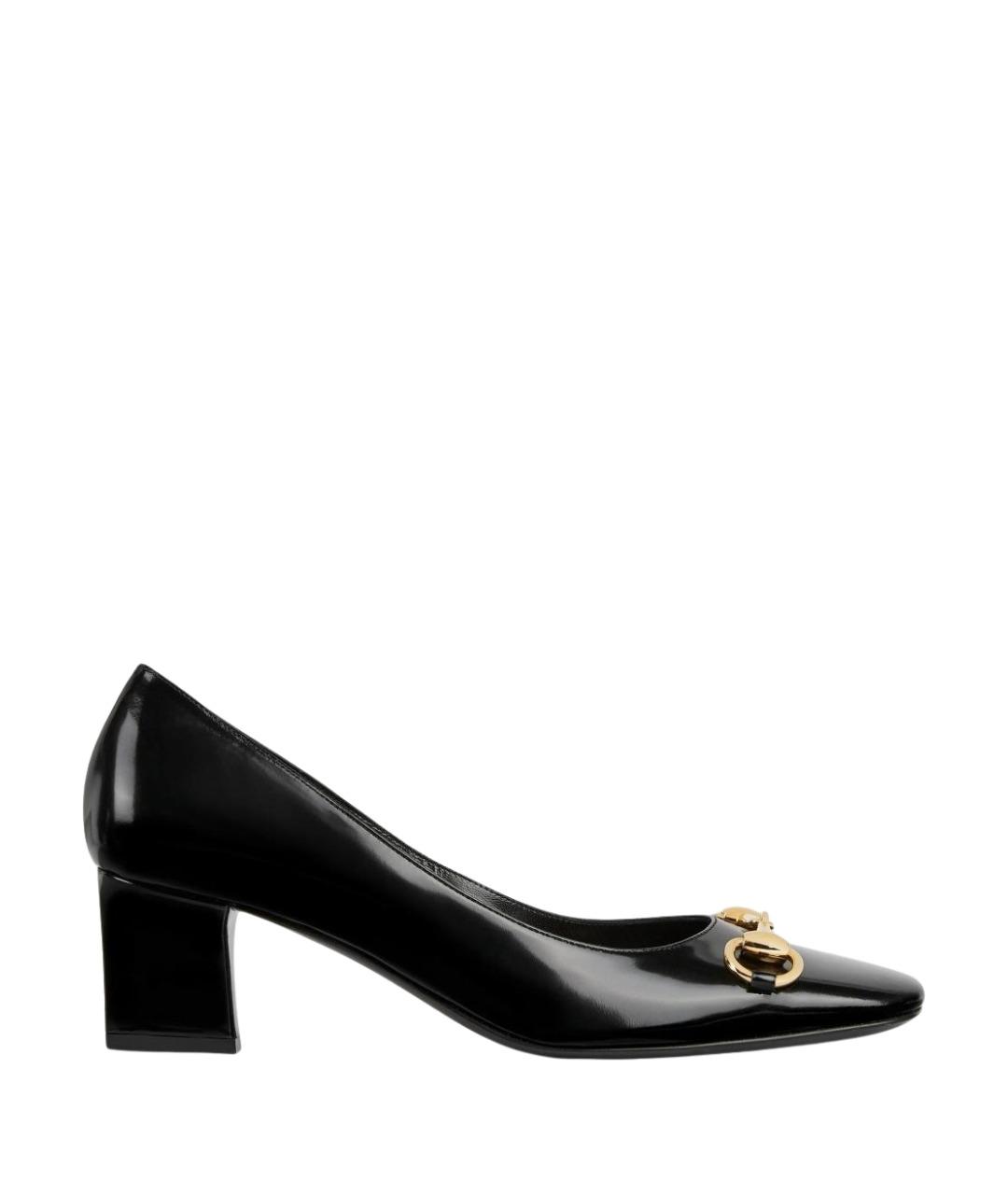 GUCCI Черные кожаные туфли, фото 1
