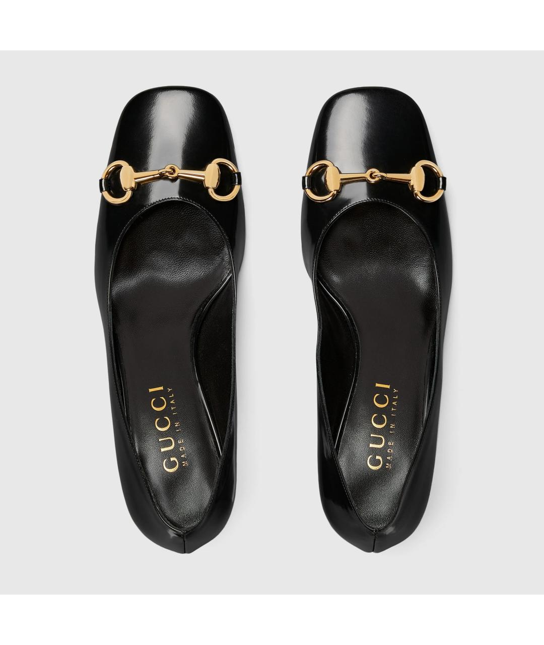 GUCCI Черные кожаные туфли, фото 5