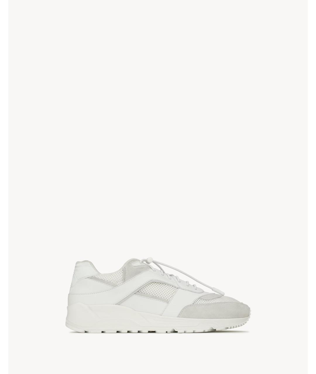 SAINT LAURENT Белые синтетические низкие кроссовки / кеды, фото 1