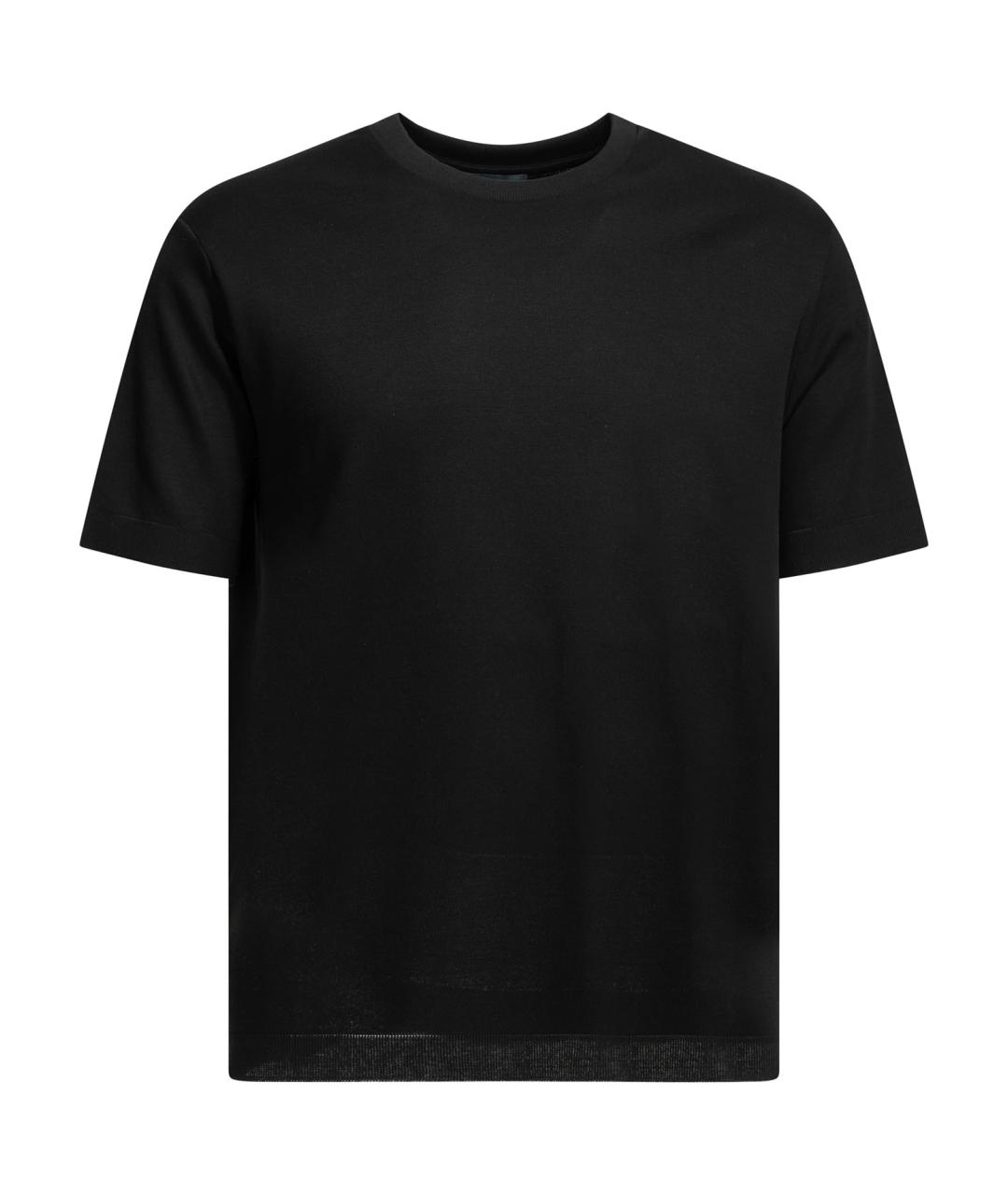 HERNO Черная хлопковая футболка, фото 1
