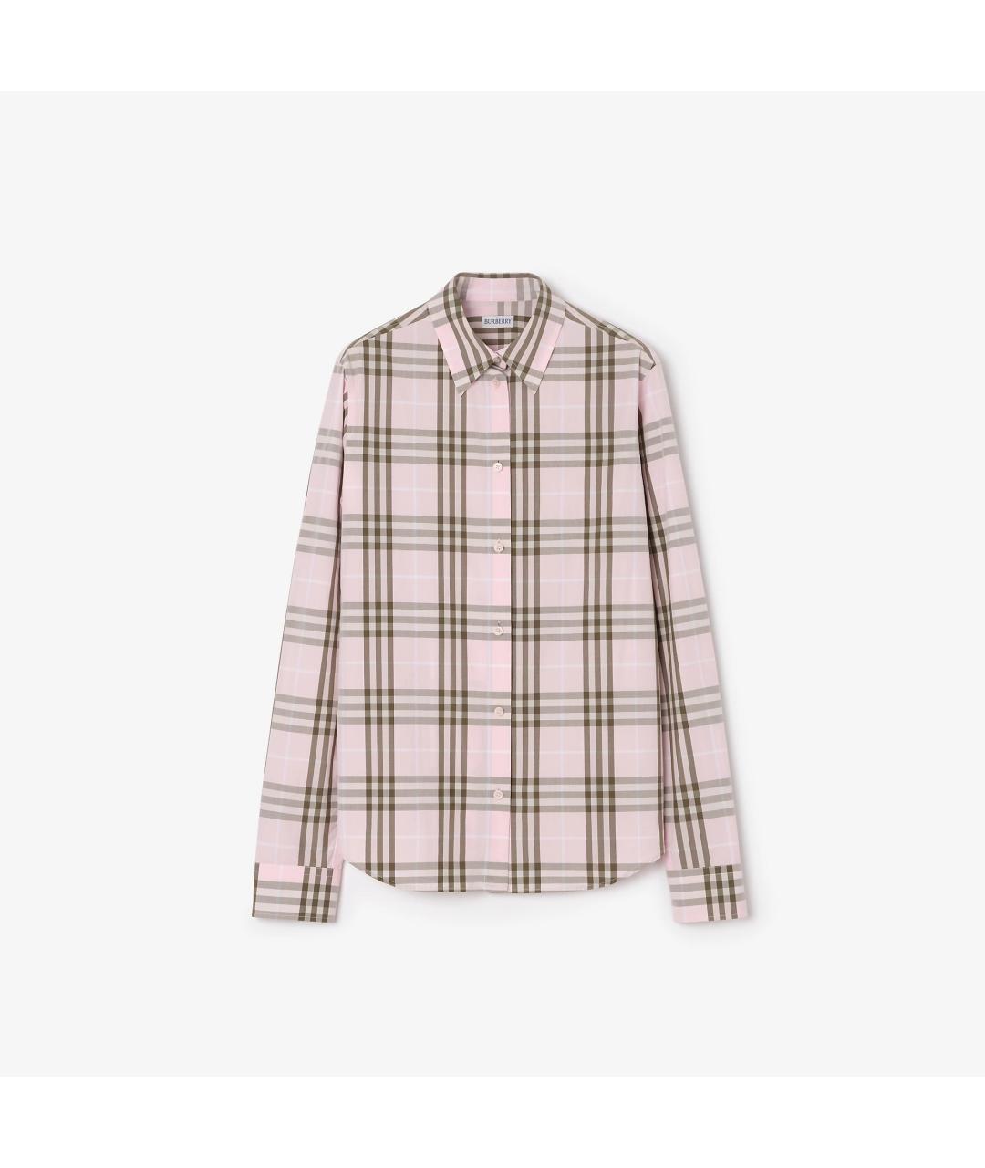 BURBERRY Розовая хлопковая рубашка, фото 1