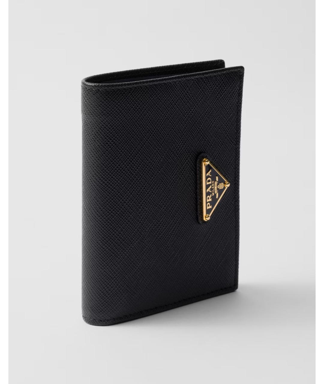 PRADA Черный кожаный кошелек, фото 4