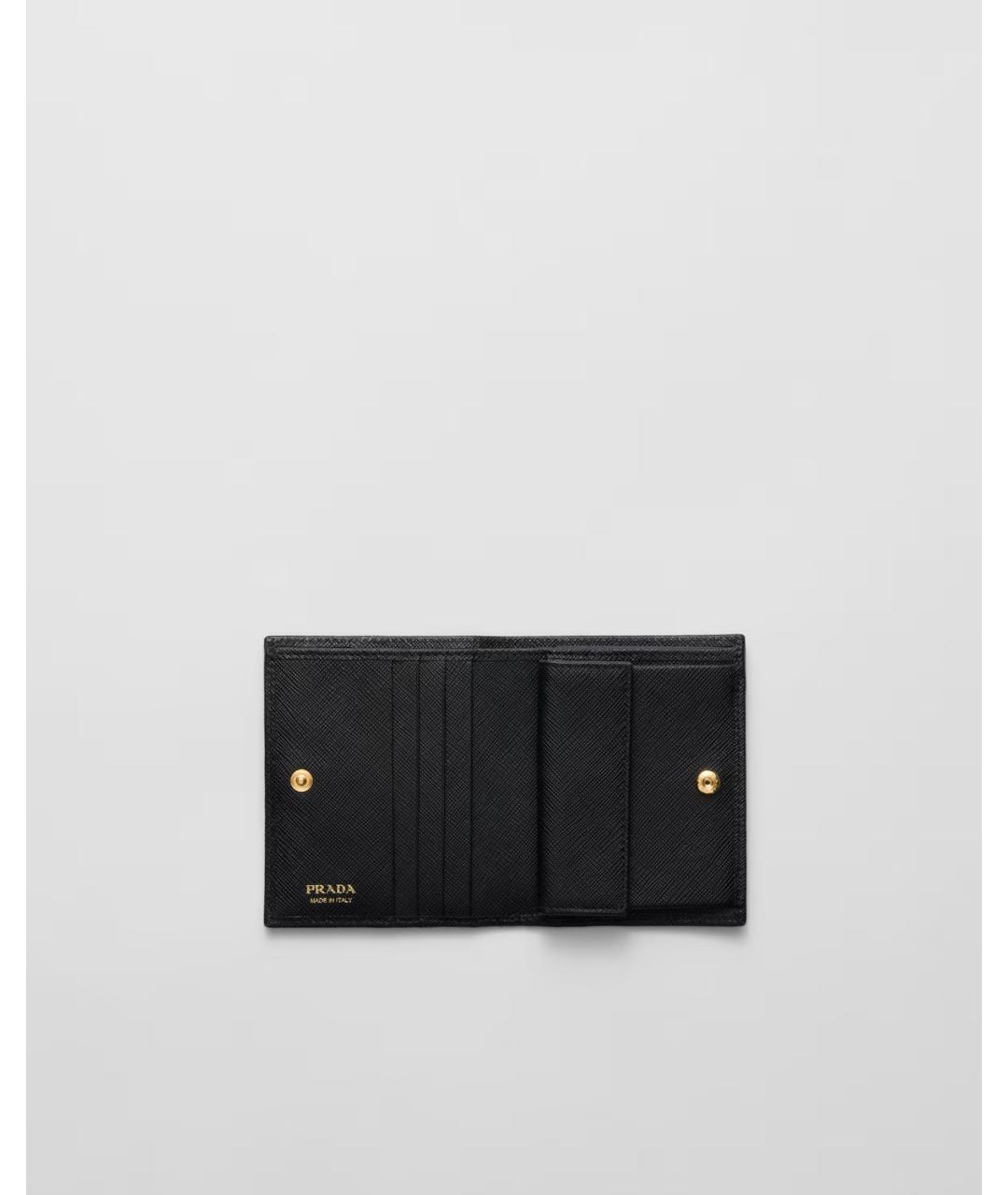 PRADA Черный кожаный кошелек, фото 2