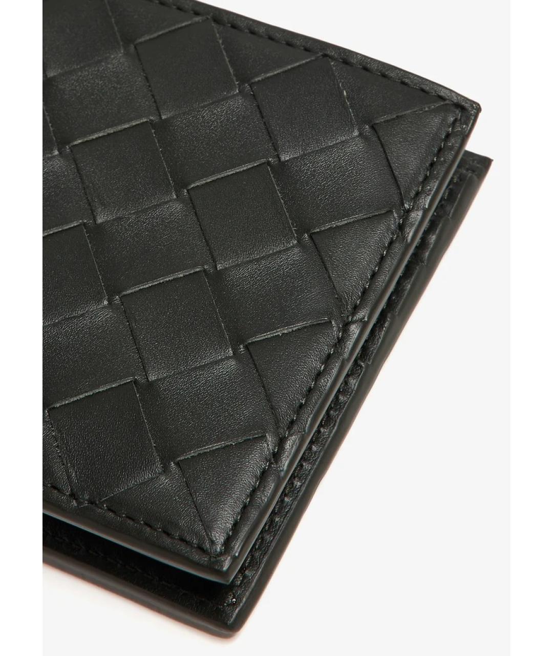 BOTTEGA VENETA Черный кожаный кошелек, фото 2