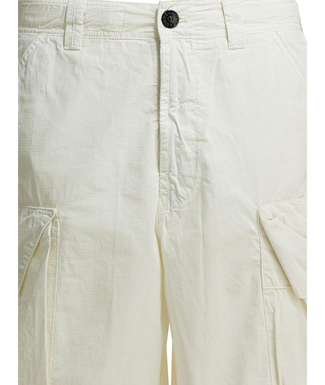 STONE ISLAND Белые хлопковые шорты, фото 3