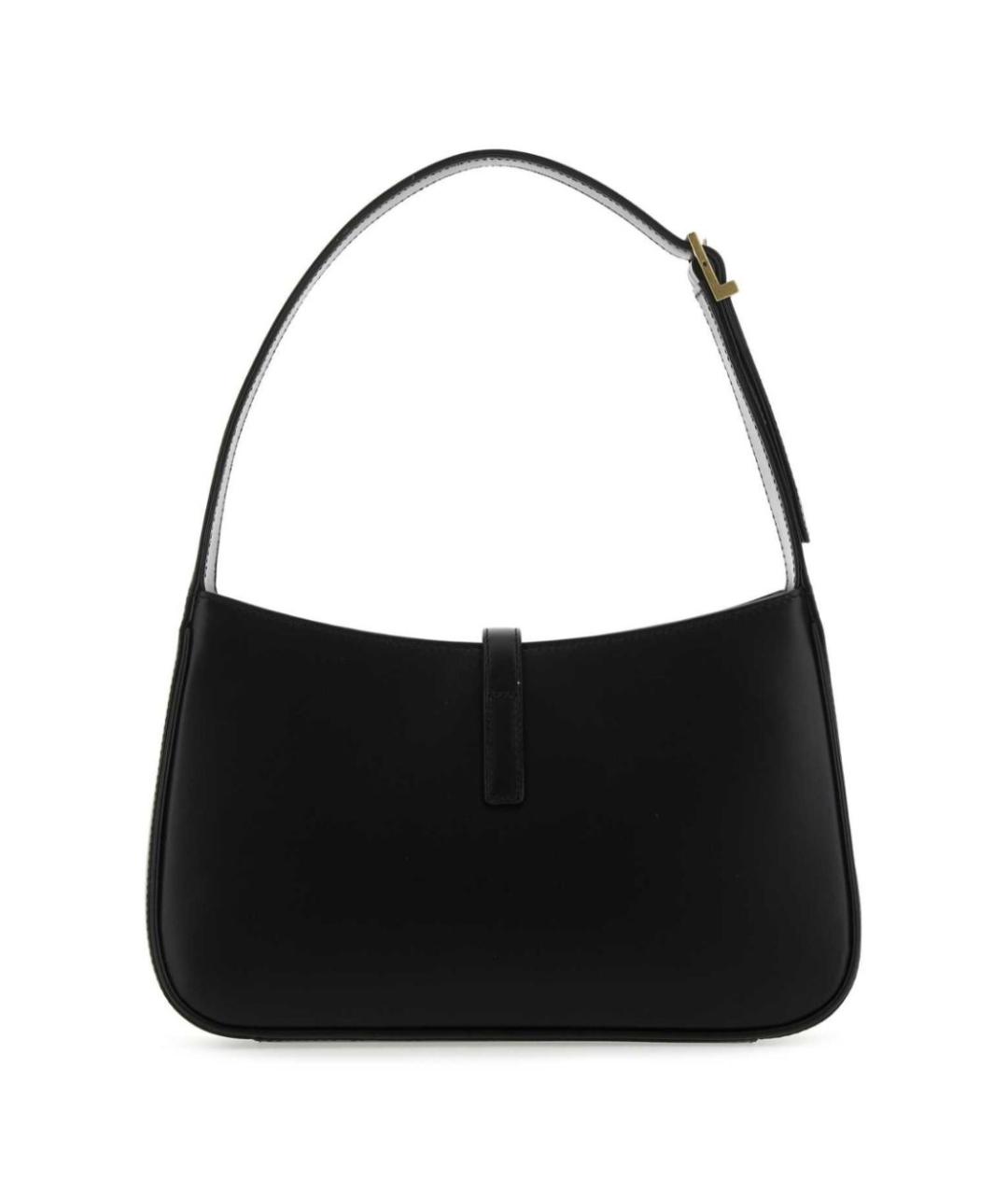 SAINT LAURENT Черная кожаная сумка с короткими ручками, фото 4