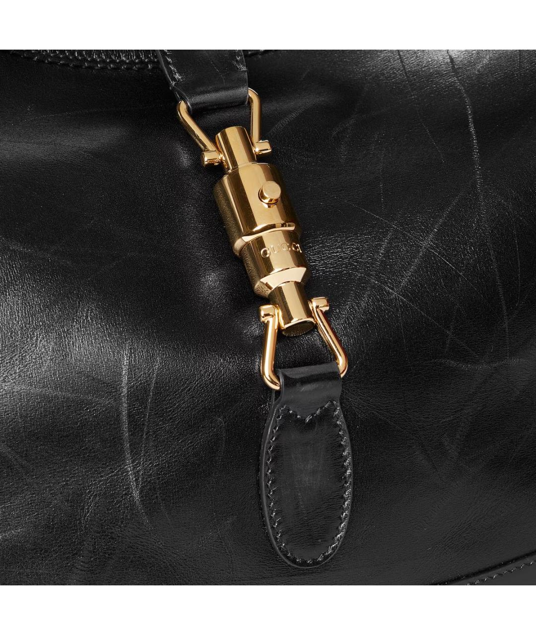 GUCCI Черная кожаная сумка через плечо, фото 3