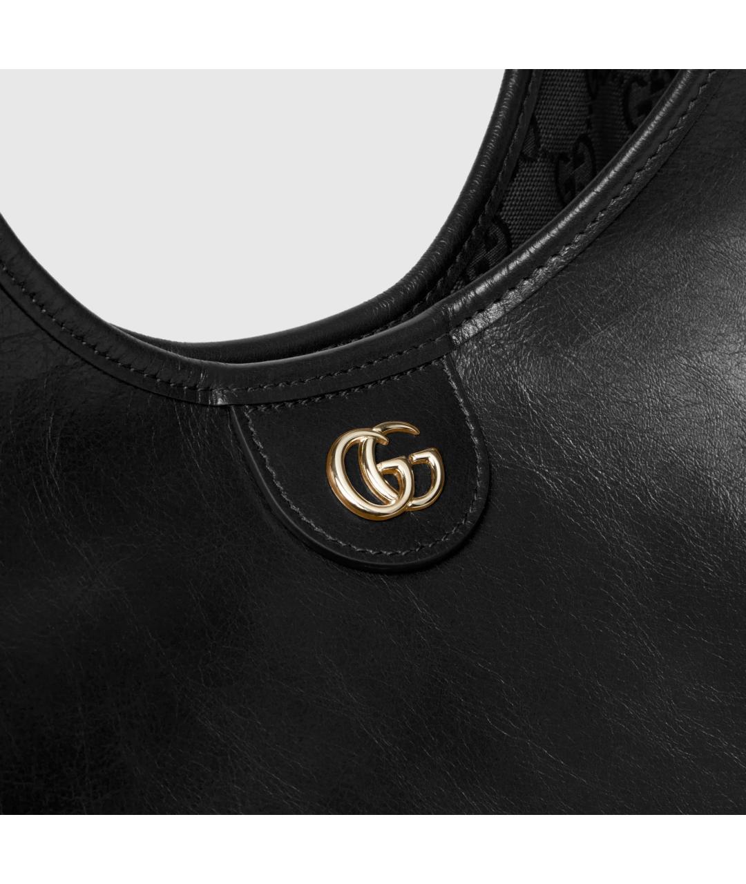 GUCCI Черная кожаная сумка с короткими ручками, фото 3