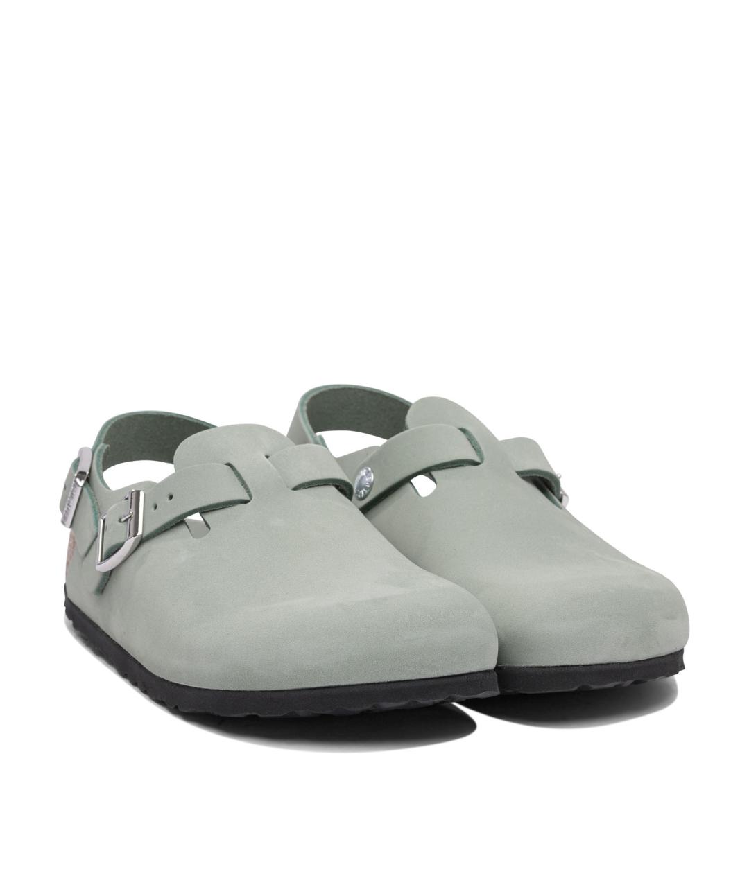 BIRKENSTOCK Зеленые кожаные сандалии, фото 2