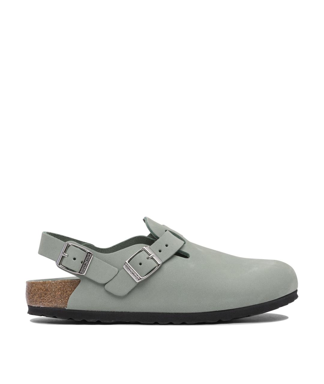 BIRKENSTOCK Зеленые кожаные сандалии, фото 1