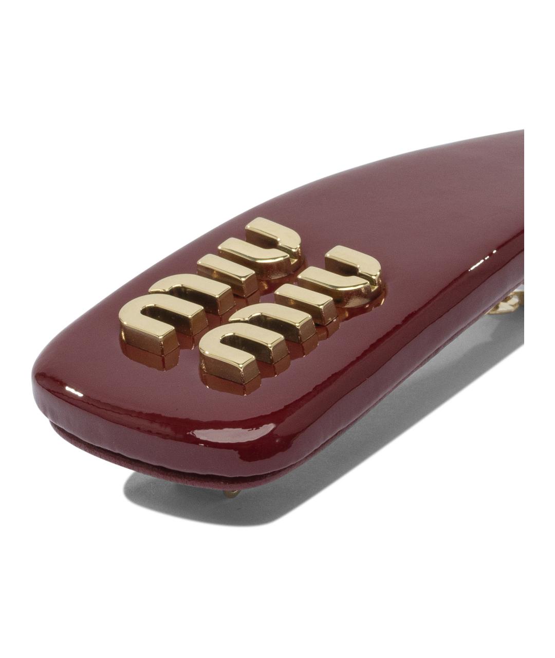 MIU MIU Бордовая заколка, фото 2