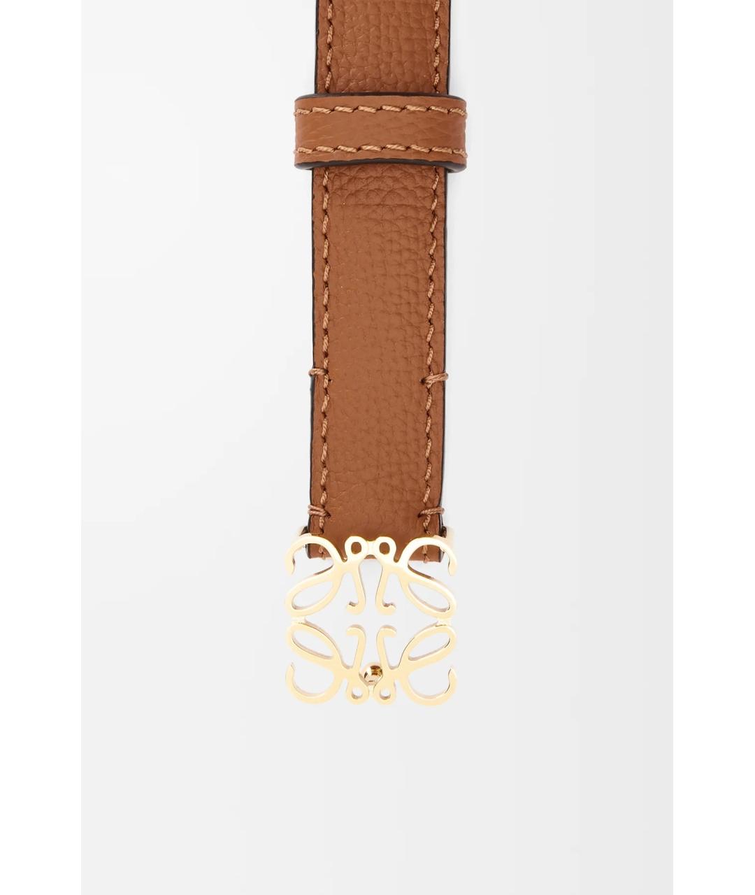 LOEWE Коричневый кожаный ремень, фото 2