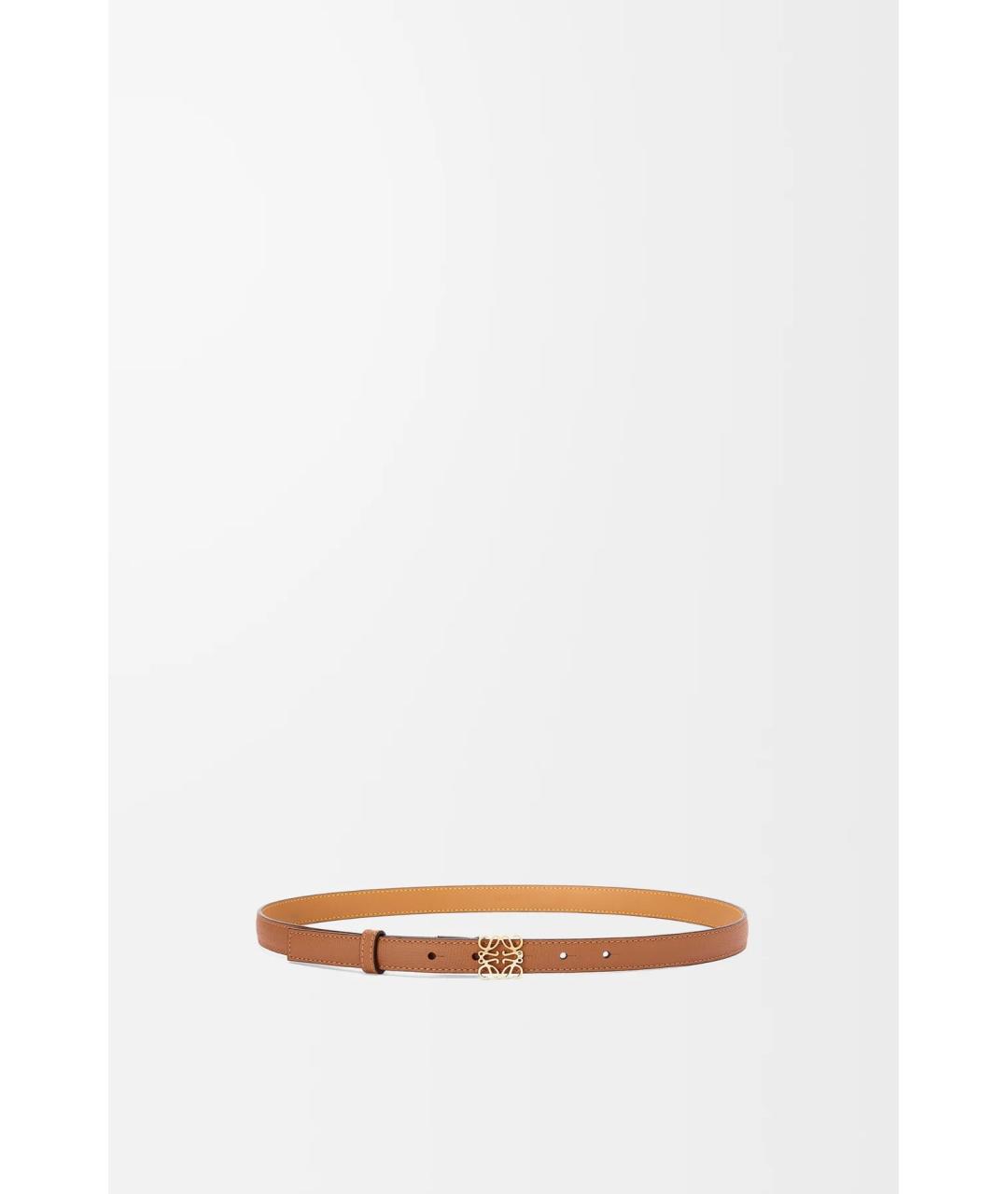 LOEWE Коричневый кожаный ремень, фото 3