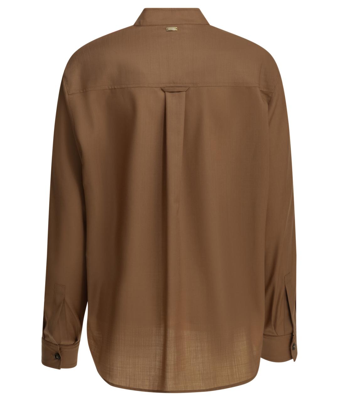HERNO Коричневая шерстяная рубашка, фото 2