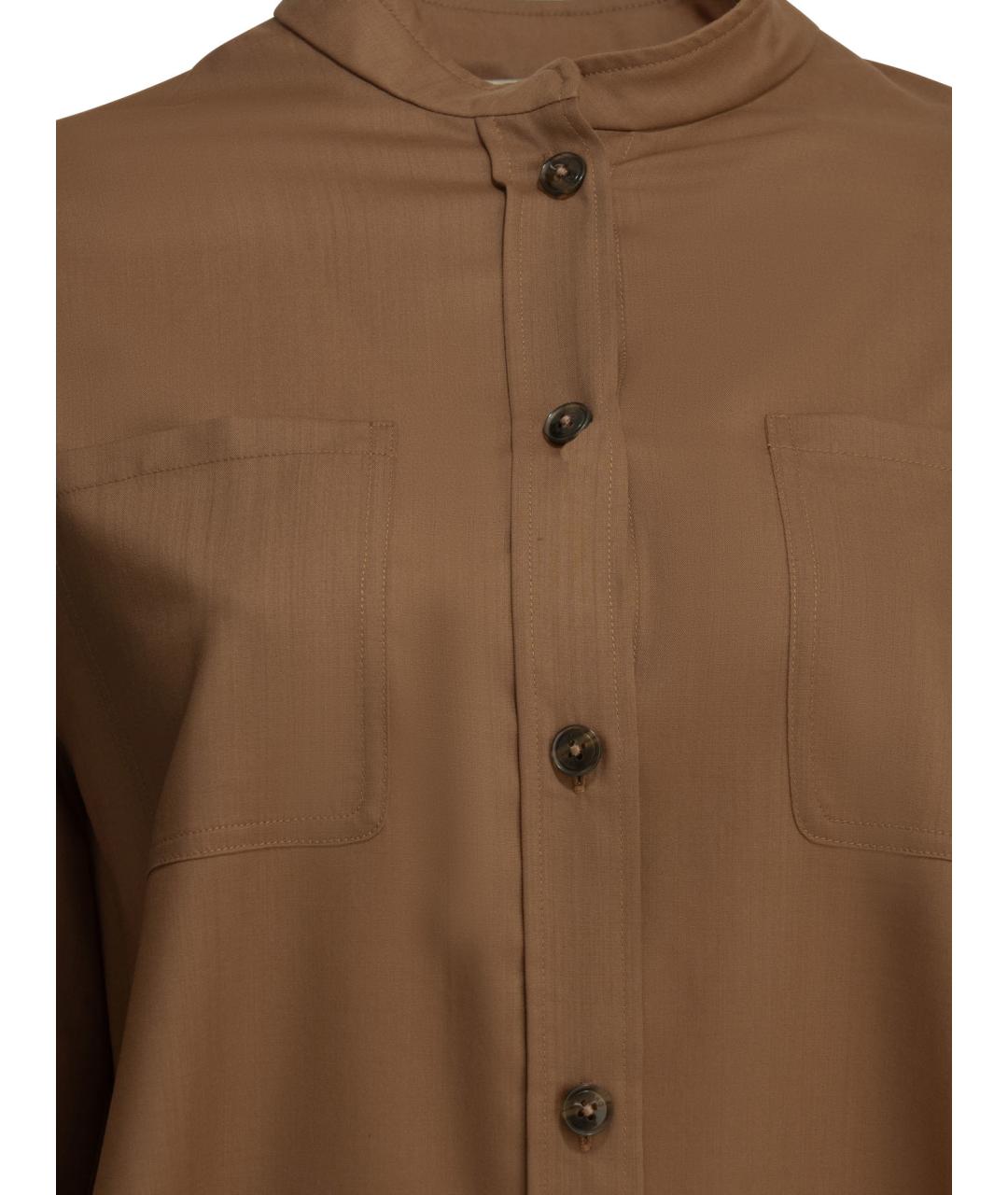 HERNO Коричневая шерстяная рубашка, фото 3