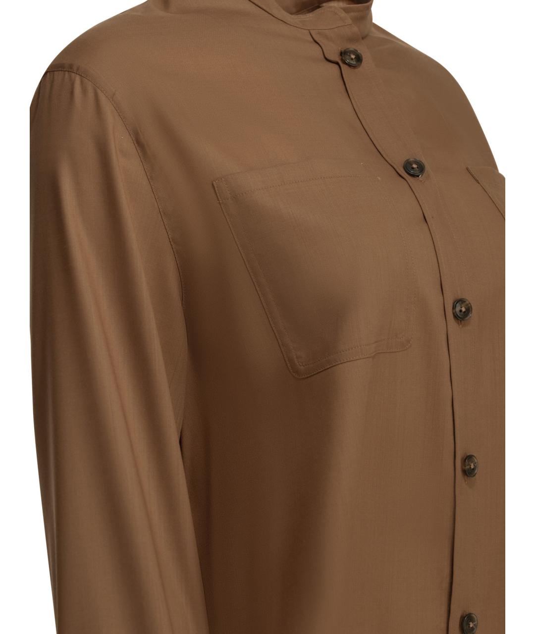 HERNO Коричневая шерстяная рубашка, фото 4