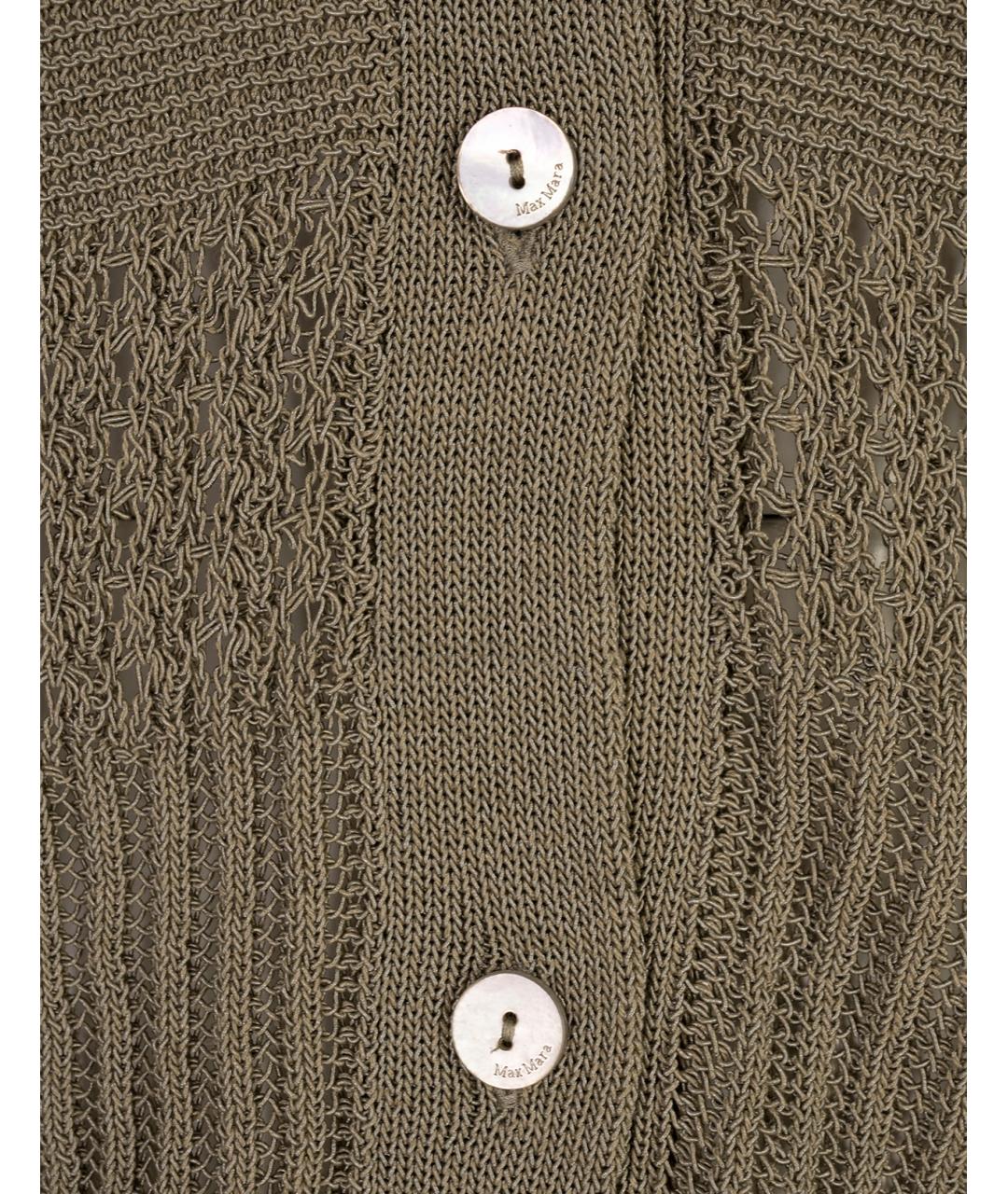 MAX MARA Зеленый хлопковый кардиган, фото 3