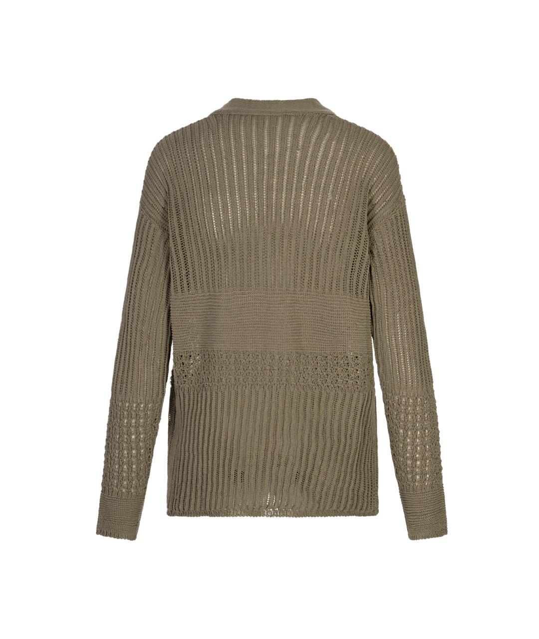 MAX MARA Зеленый хлопковый кардиган, фото 2