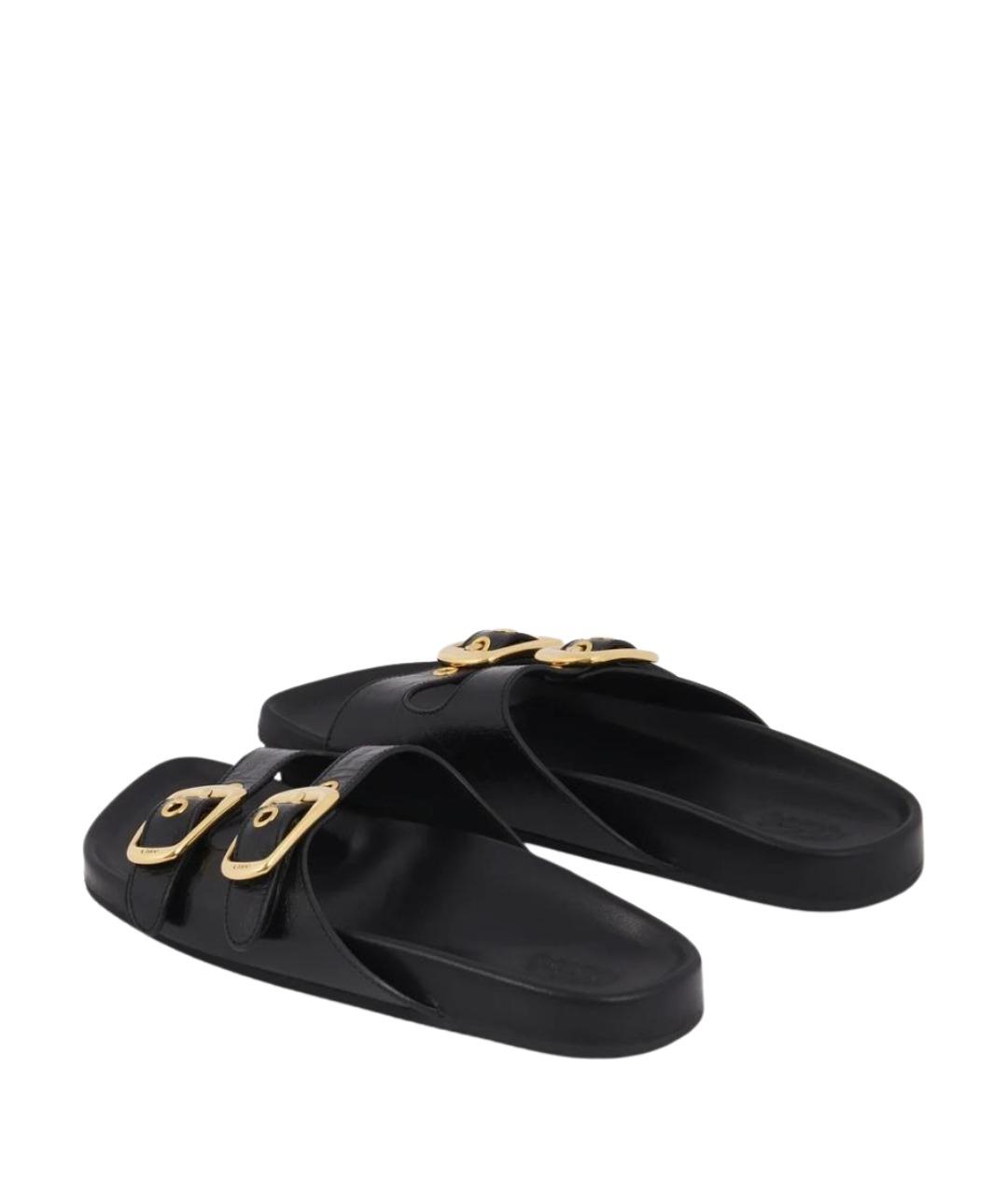 CHLOE Черные кожаные сандалии, фото 4