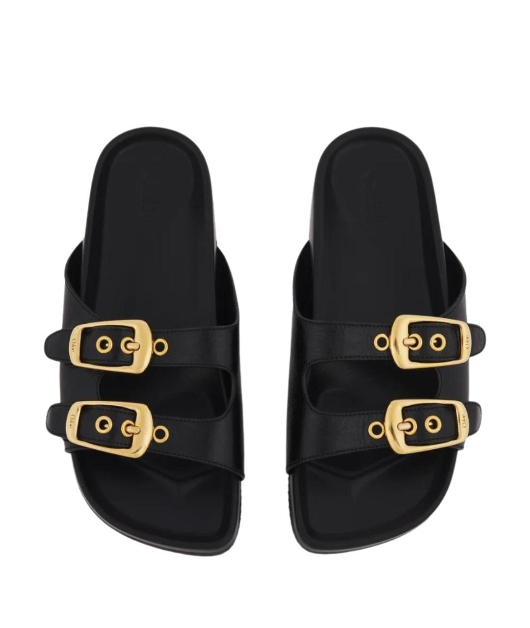 CHLOE Черные кожаные сандалии, фото 3