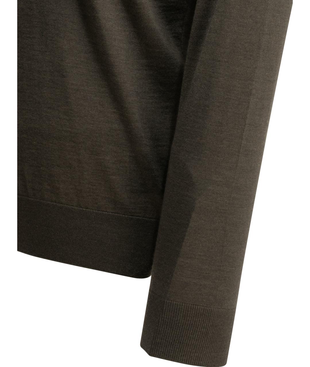 ZEGNA Коричневый кашемировый джемпер / свитер, фото 4