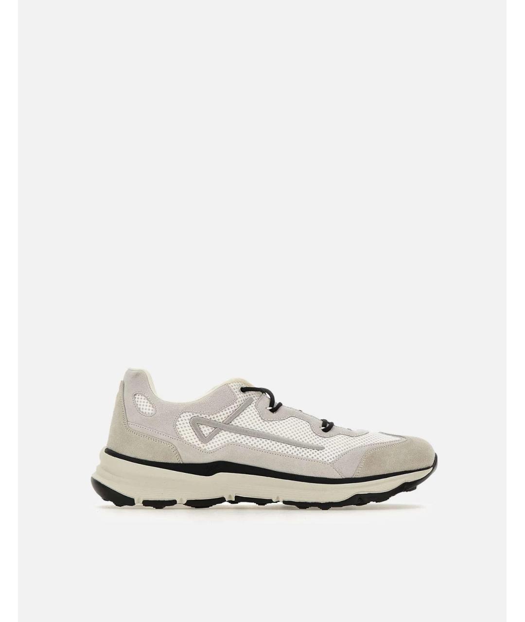 HERNO Белые синтетические низкие кроссовки / кеды, фото 1