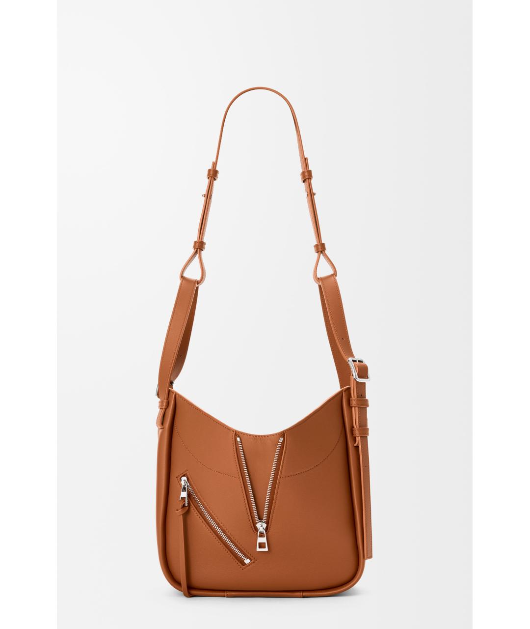 LOEWE Коричневая кожаная сумка через плечо, фото 5