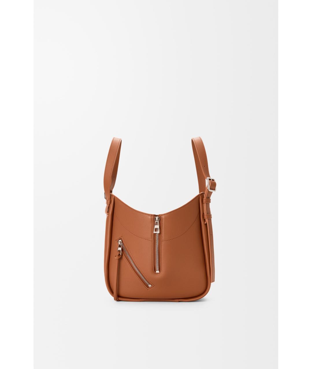 LOEWE Коричневая кожаная сумка через плечо, фото 3