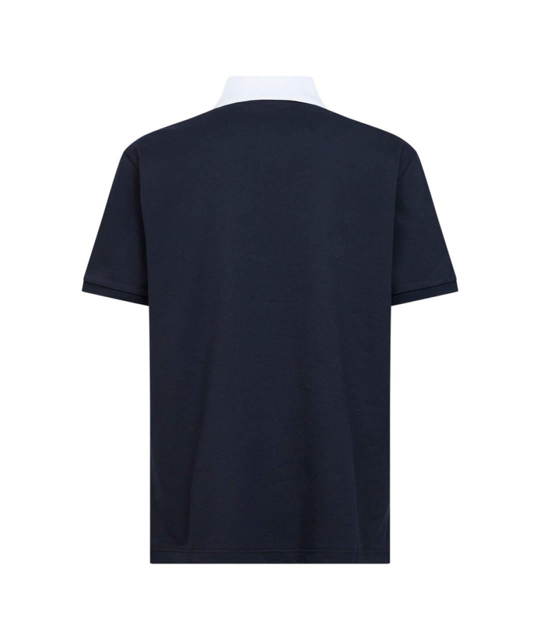 GUCCI Синее хлопковое поло с коротким рукавом, фото 2