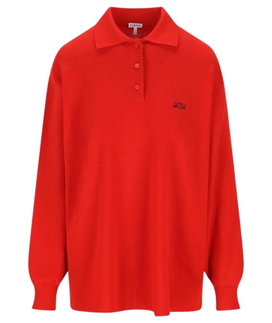 LOEWE Красный кашемировый джемпер / свитер, фото 1