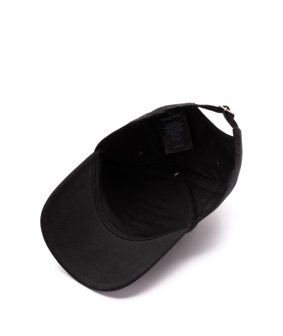 SAINT LAURENT Черная хлопковая кепка/бейсболка, фото 2
