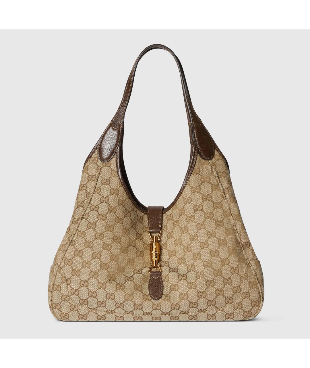 GUCCI Бежевая тканевая сумка тоут, фото 2