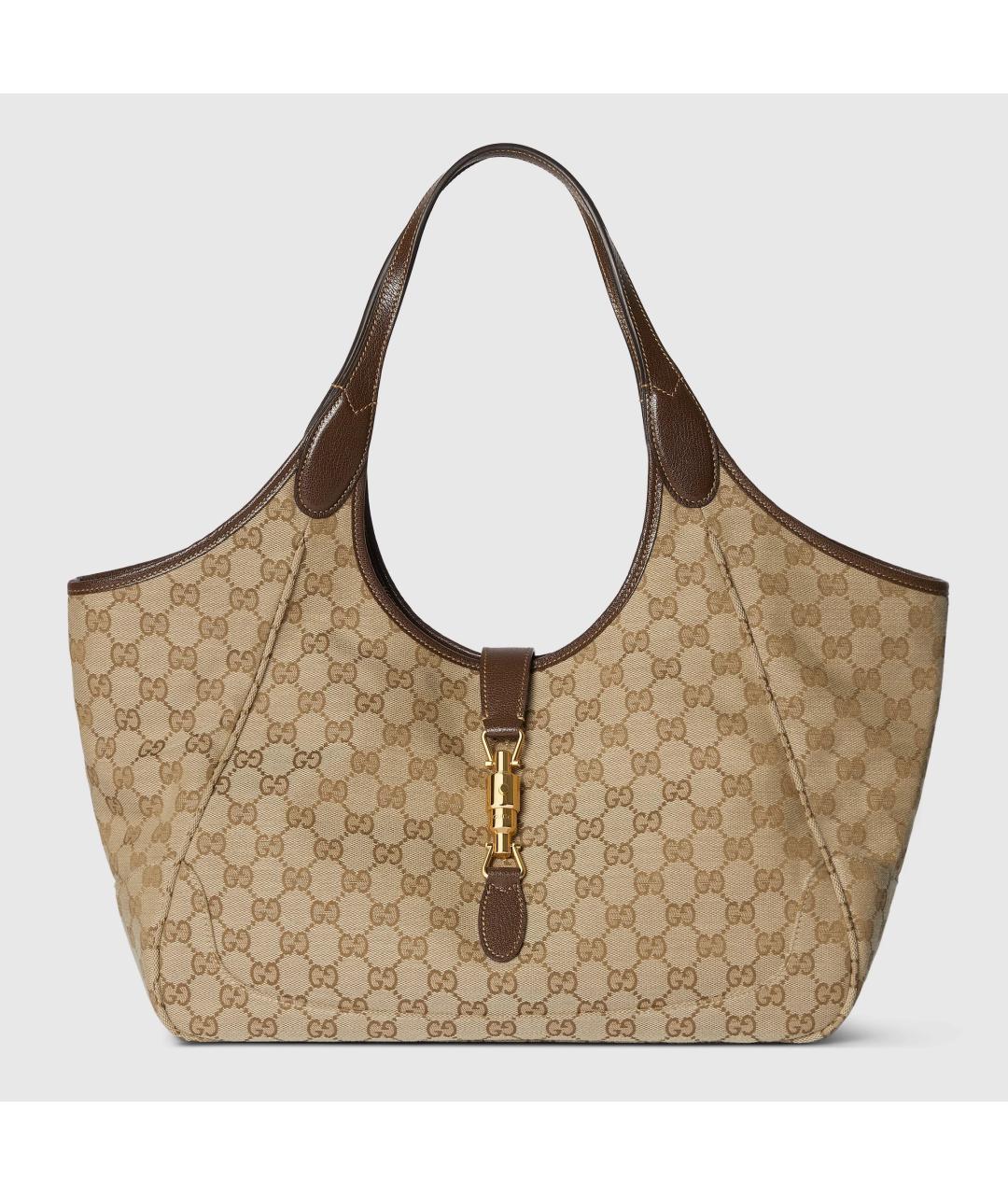 GUCCI Бежевая тканевая сумка тоут, фото 6