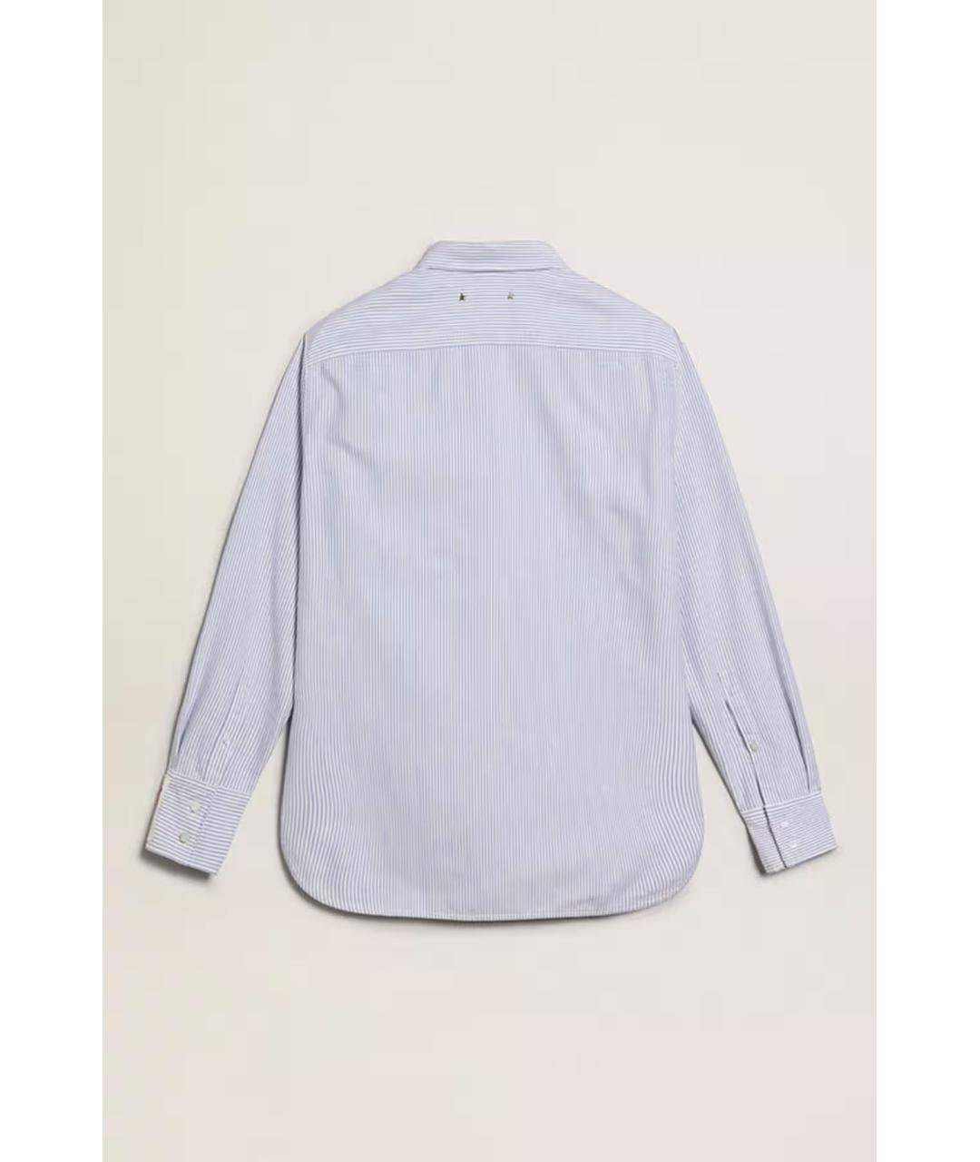 GOLDEN GOOSE DELUXE BRAND Голубая хлопковая рубашка, фото 2