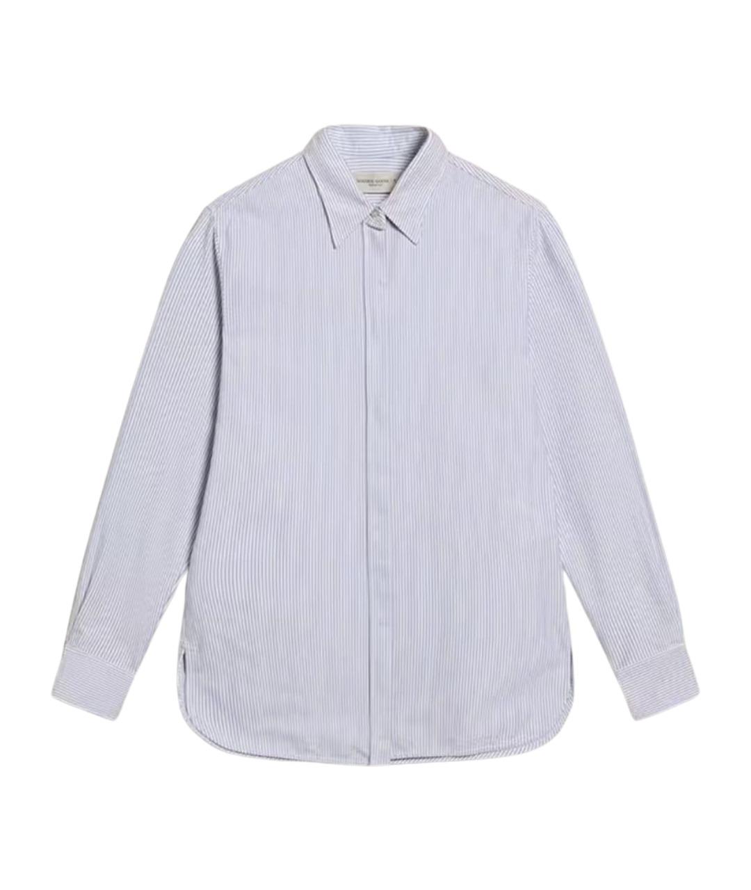 GOLDEN GOOSE DELUXE BRAND Голубая хлопковая рубашка, фото 1