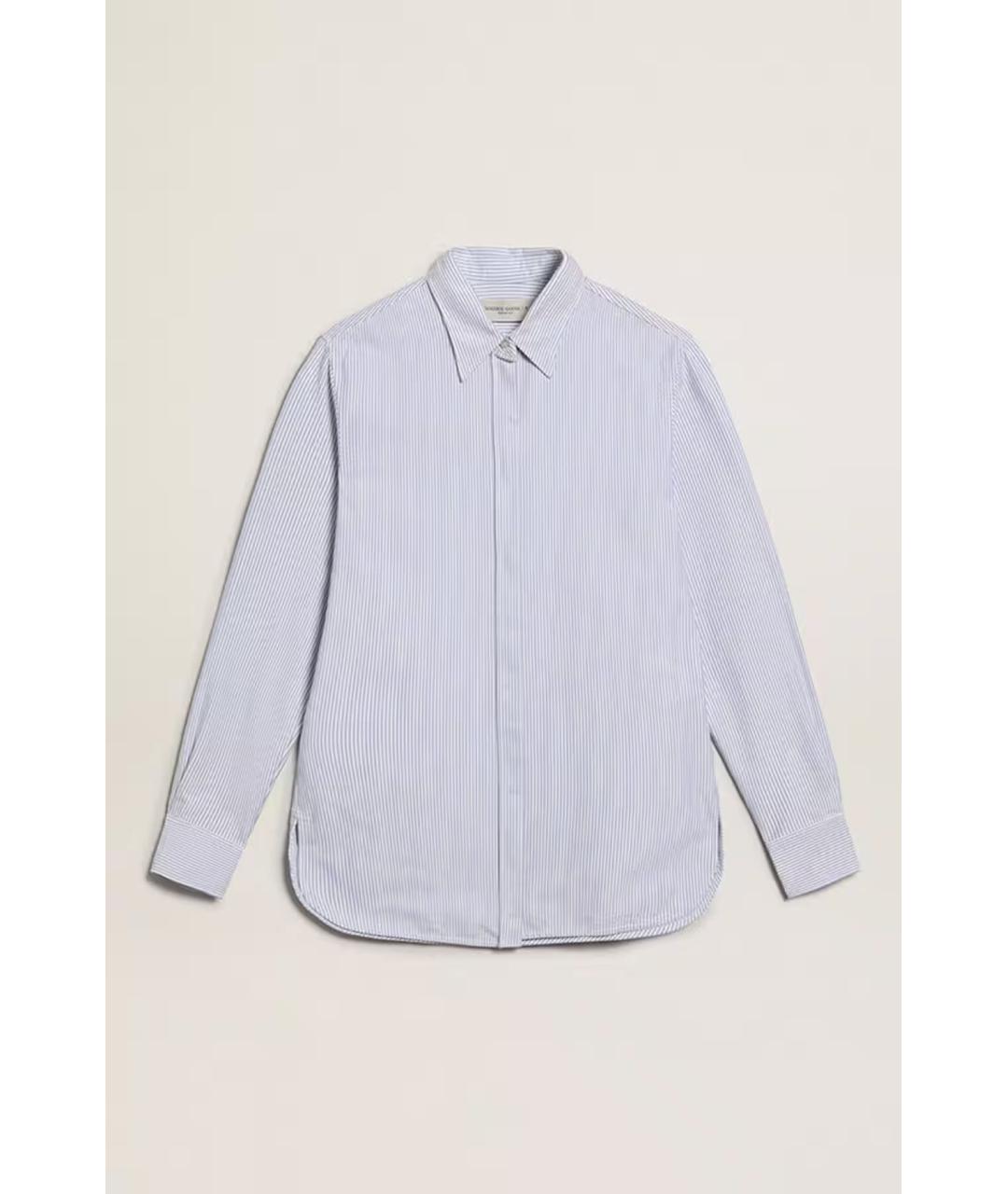 GOLDEN GOOSE DELUXE BRAND Голубая хлопковая рубашка, фото 3