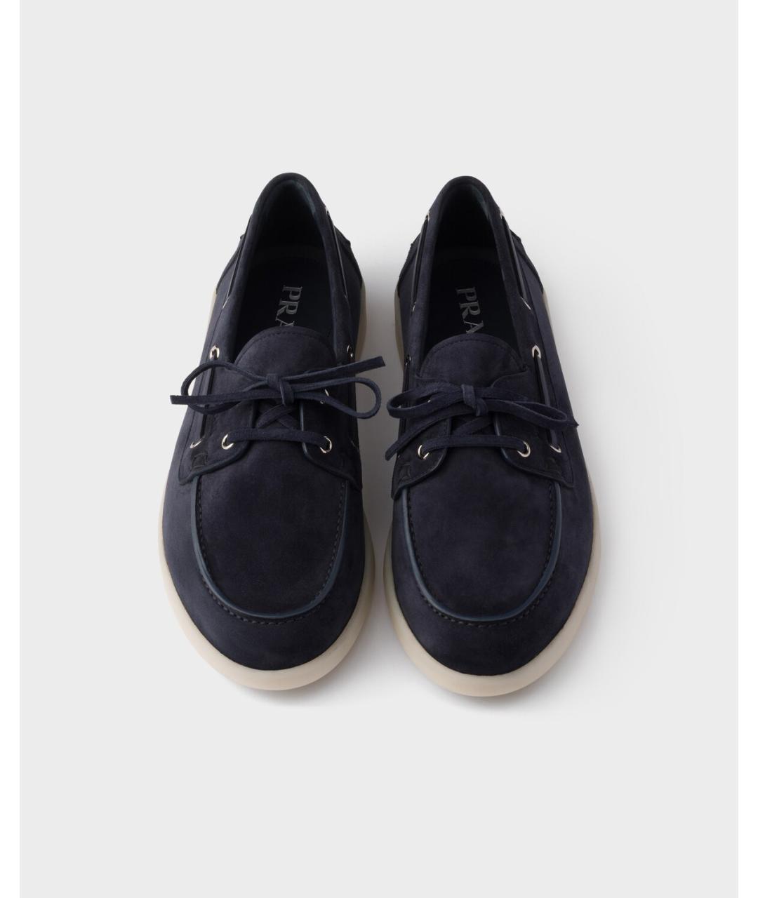 PRADA Синие замшевые лоферы, фото 4